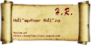 Hümpfner Róza névjegykártya